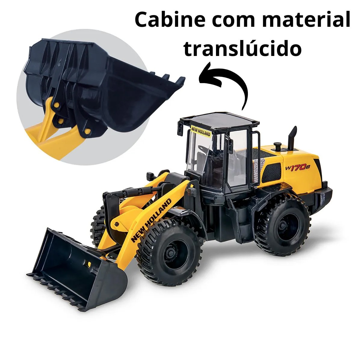 Miniatura de Pá Carregadeira New Holland W170B Escala 1/26 - Imagem 3