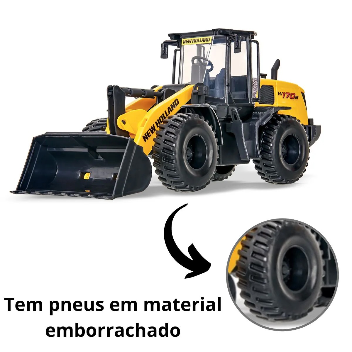 Miniatura de Pá Carregadeira New Holland W170B Escala 1/26 - Imagem 4